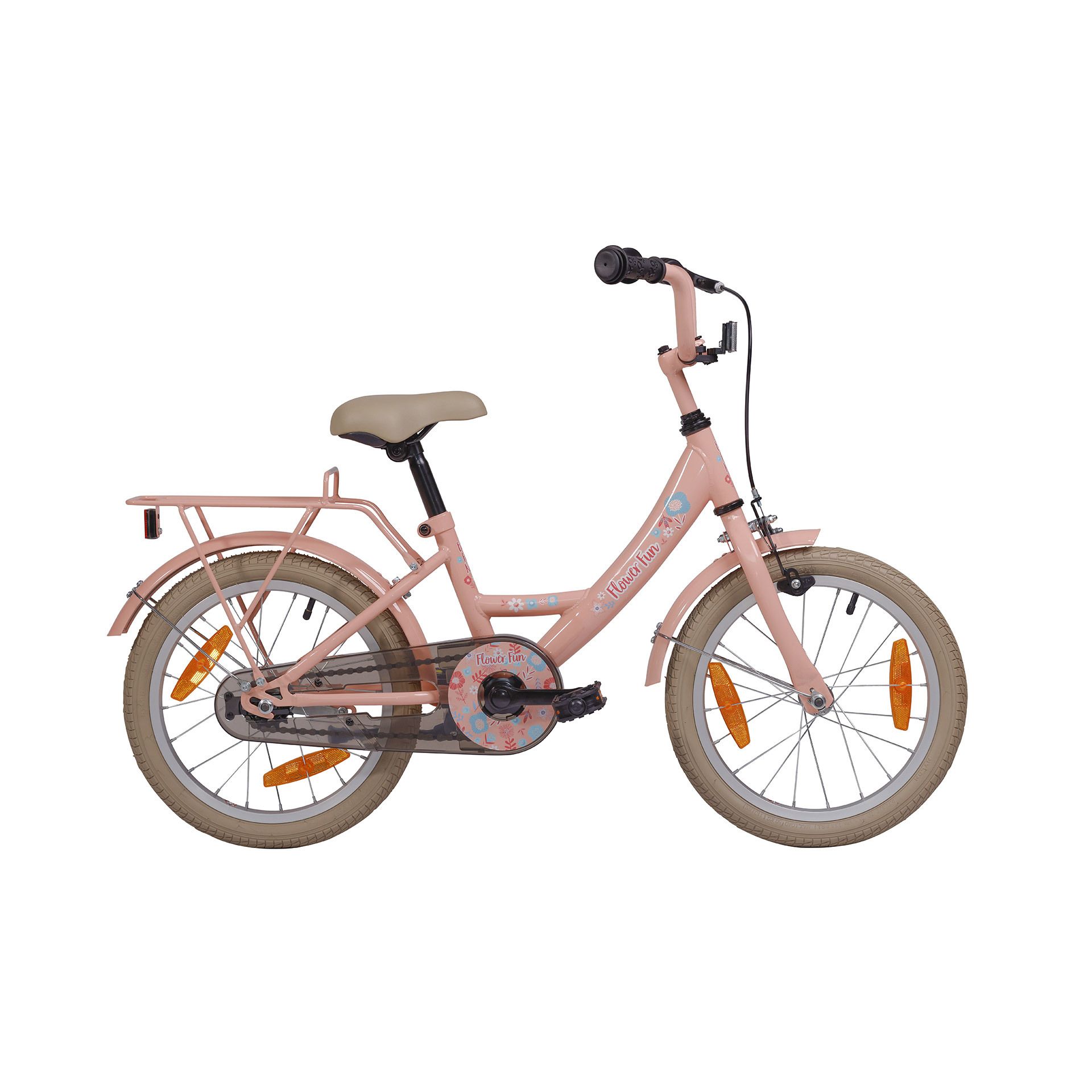 Bikefun 16 inch Meisjesfiets Flower Fun Roze